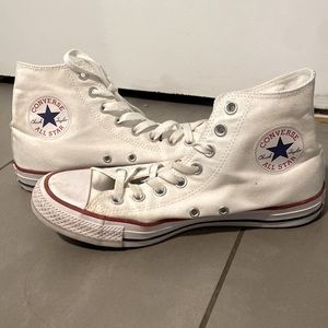 white converse size 9 good condition! Too big for me!